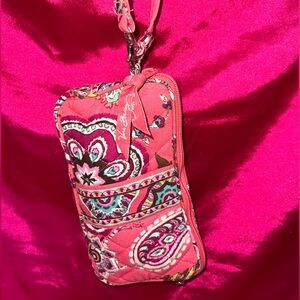 Vera Bradley Call me Coral Wristlet—retired pattern